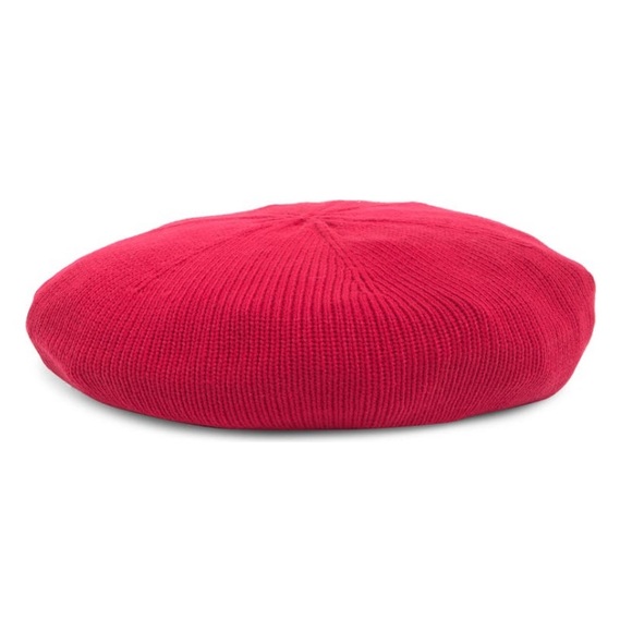 Michael Kors Accessories - Michael Kors Classic Rib Beret - Hot Red
